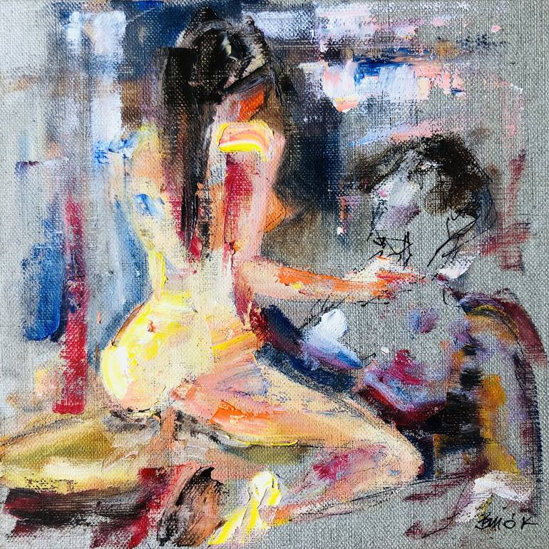 Print of Expressionism Erotic Paintings by Konrad Biro
