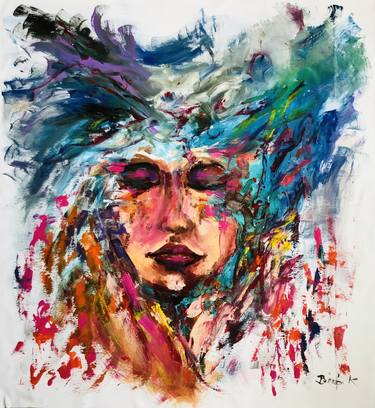 Print of Abstract Portrait Paintings by Konrad Biro