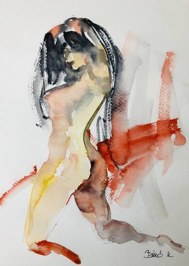 Print of Expressionism Nude Paintings by Konrad Biro