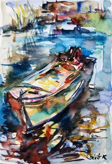 Print of Expressionism Boat Paintings by Konrad Biro