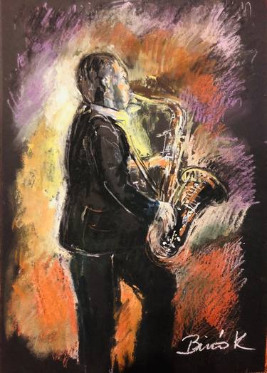 modern musician painting