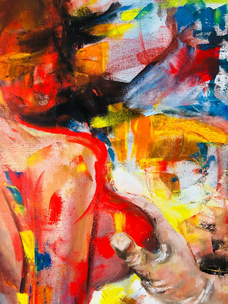 Original Abstract Love Painting by Konrad Biro