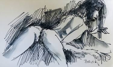 Original Figurative Nude Drawings by Konrad Biro