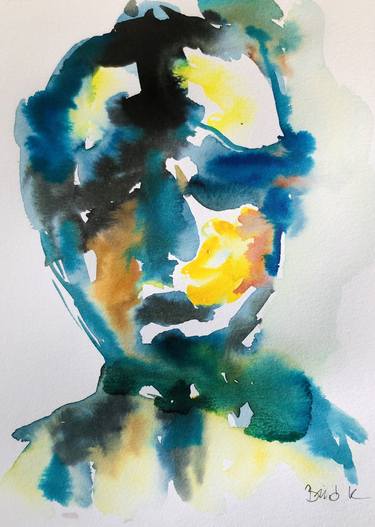 Original Abstract Portrait Paintings by Konrad Biro