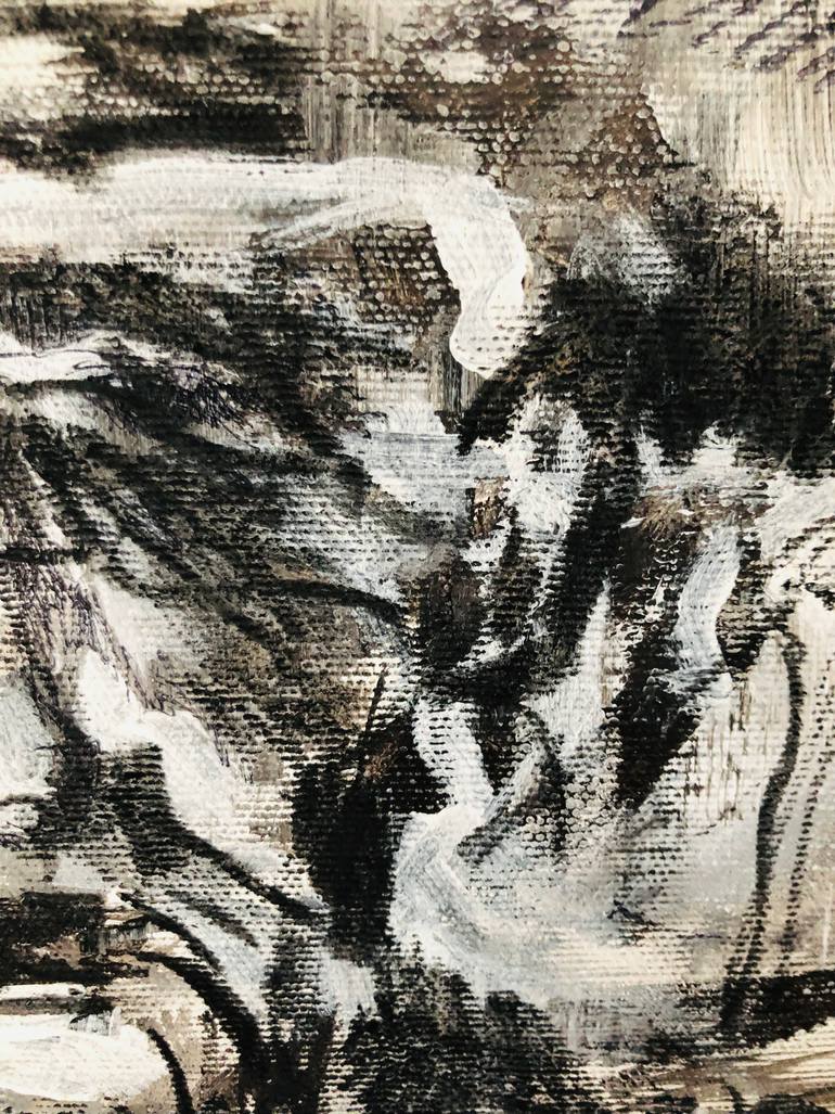 Original Abstract People Painting by Konrad Biro