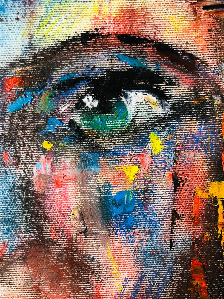 Original Abstract People Painting by Konrad Biro