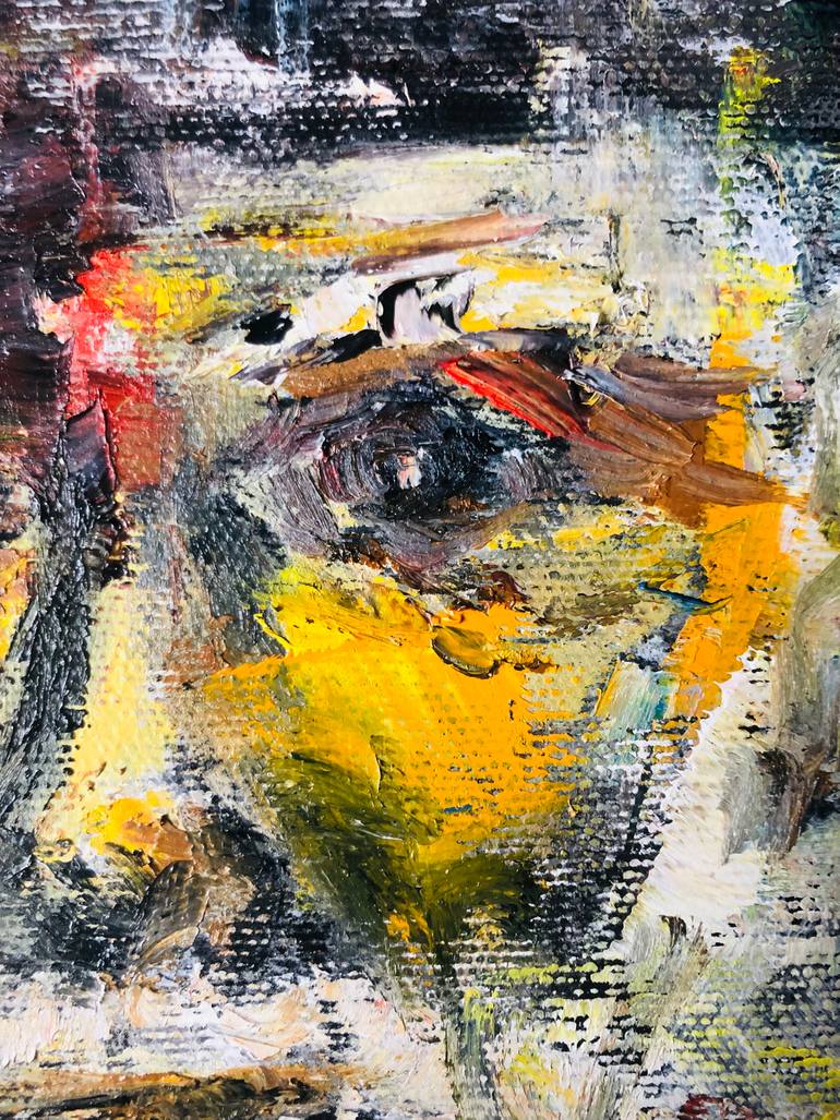 Original Abstract People Painting by Konrad Biro