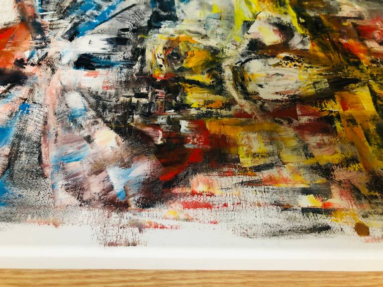 Original Abstract People Painting by Konrad Biro