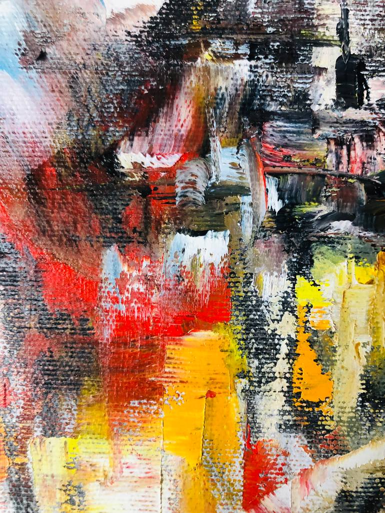 Original Abstract People Painting by Konrad Biro