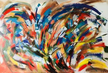 Original Expressionism Abstract Paintings by Konrad Biro