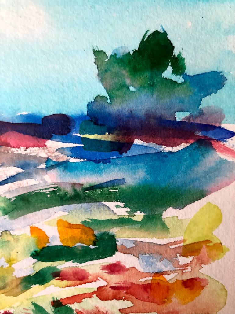 Original Impressionism Landscape Painting by Konrad Biro