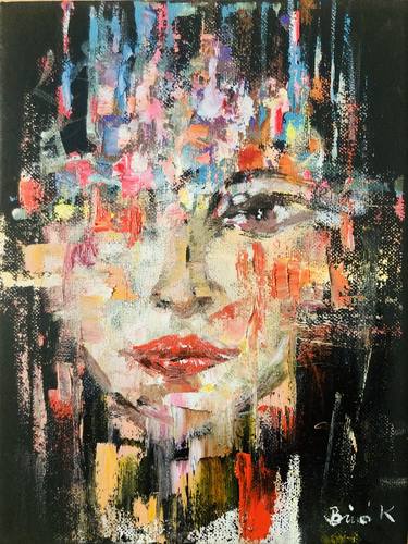 Original Abstract Portrait Paintings by Konrad Biro