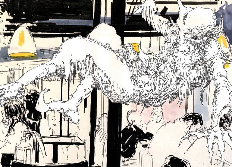 Original Contemporary Fantasy Drawing by Ruken Aslan