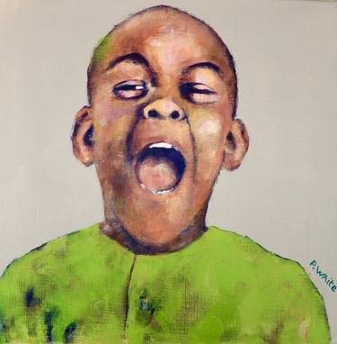 Original Street Art Children Painting by Pascale White