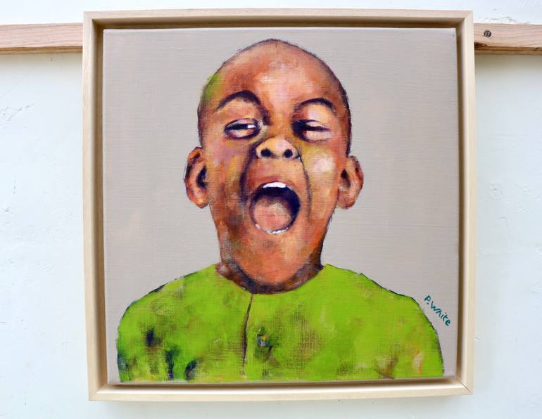 Original Street Art Children Painting by Pascale White