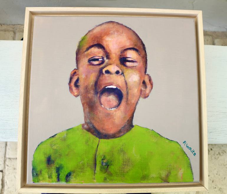 Original Street Art Children Painting by Pascale White