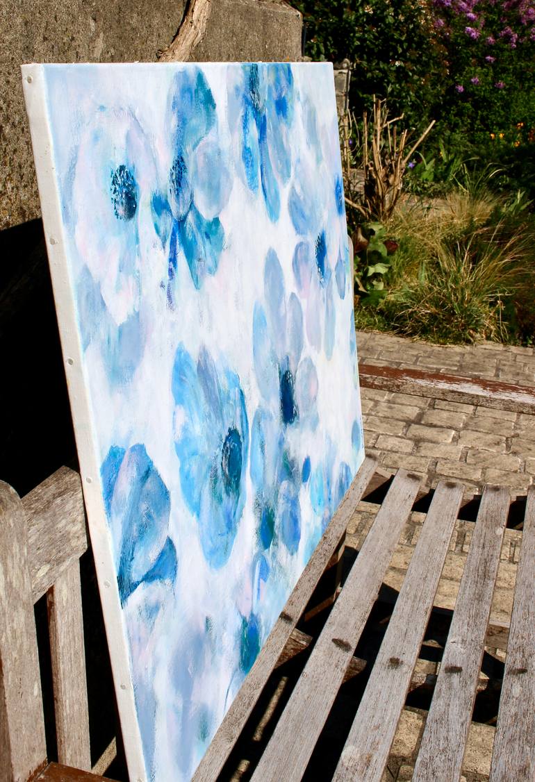 Original Abstract Floral Painting by Pascale White