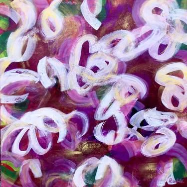 Print of Abstract Expressionism Floral Paintings by Pascale White