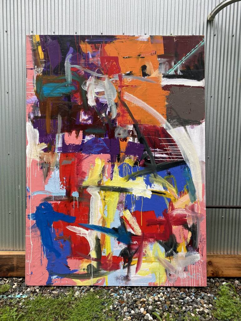 Original Abstract Expressionism Abstract Painting by Seb Sweatman
