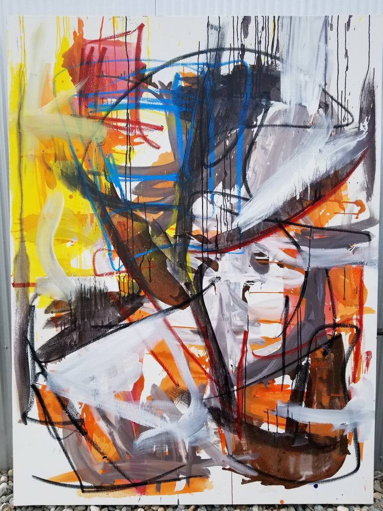 Original Abstract Painting by Seb Sweatman