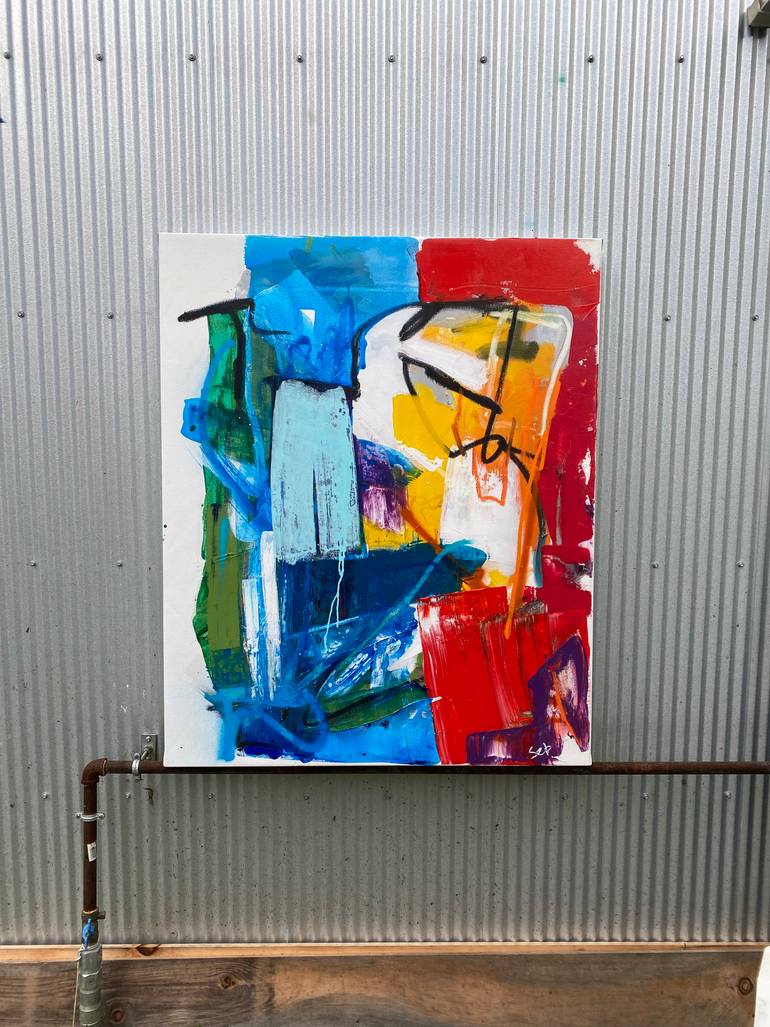 Original Abstract Expressionism Abstract Painting by Seb Sweatman