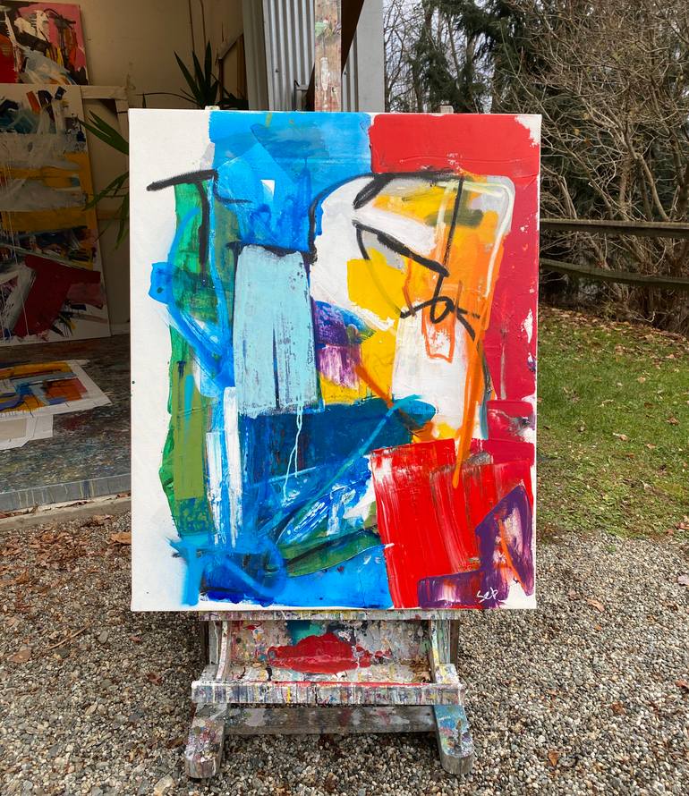 Original Abstract Expressionism Abstract Painting by Seb Sweatman