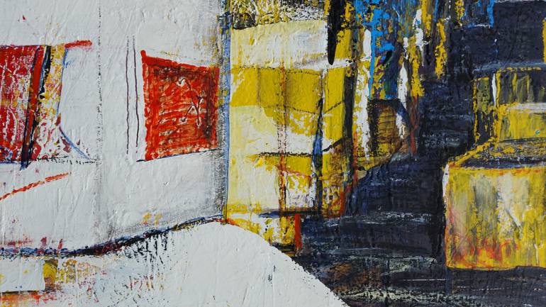 Original Abstract Cities Painting by Seb Sweatman