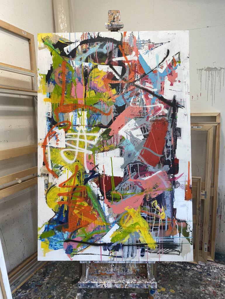 Original Abstract Painting by Seb Sweatman