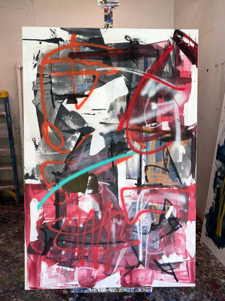 Original Abstract Expressionism Abstract Painting by Seb Sweatman
