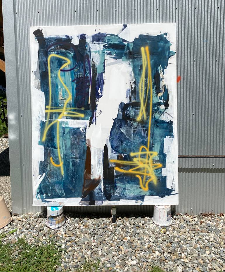Original Abstract Expressionism Abstract Painting by Seb Sweatman