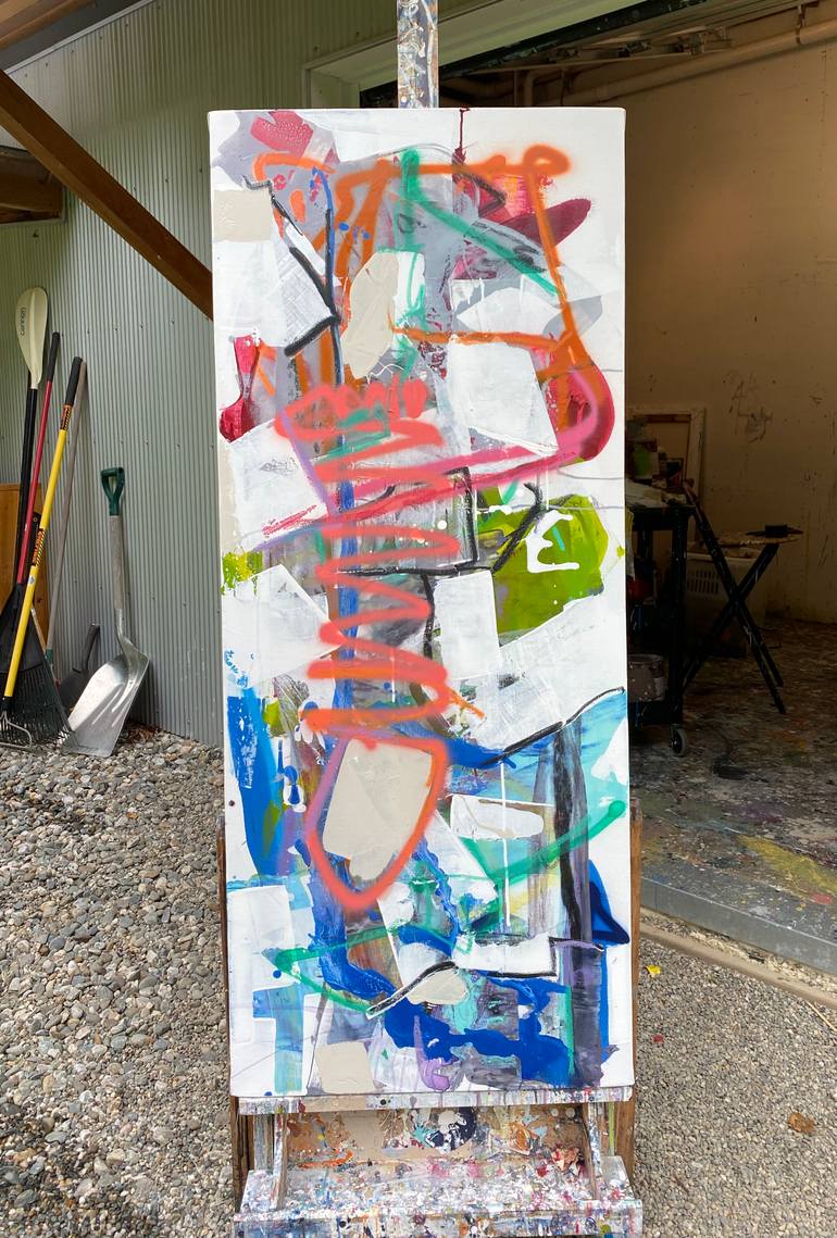 Original Abstract Expressionism Abstract Painting by Seb Sweatman