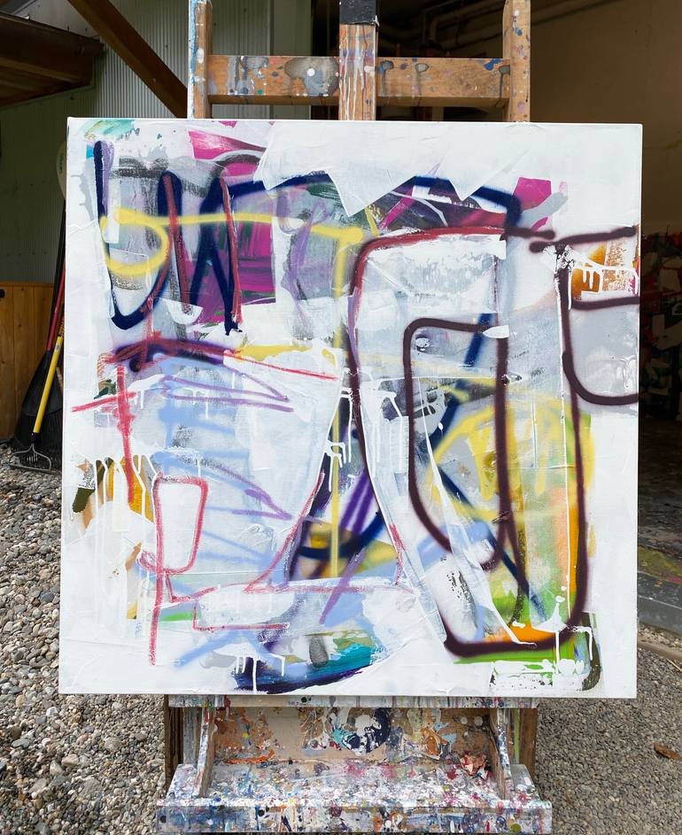 Original Abstract Expressionism Abstract Painting by Seb Sweatman