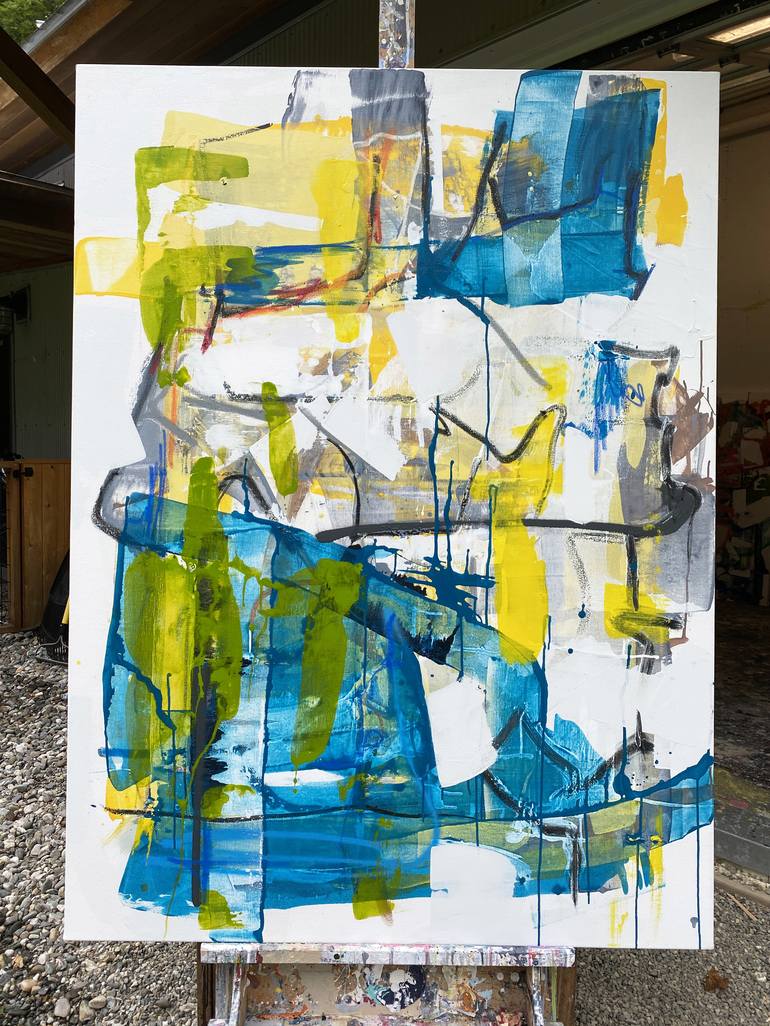 Original Abstract Expressionism Abstract Painting by Seb Sweatman