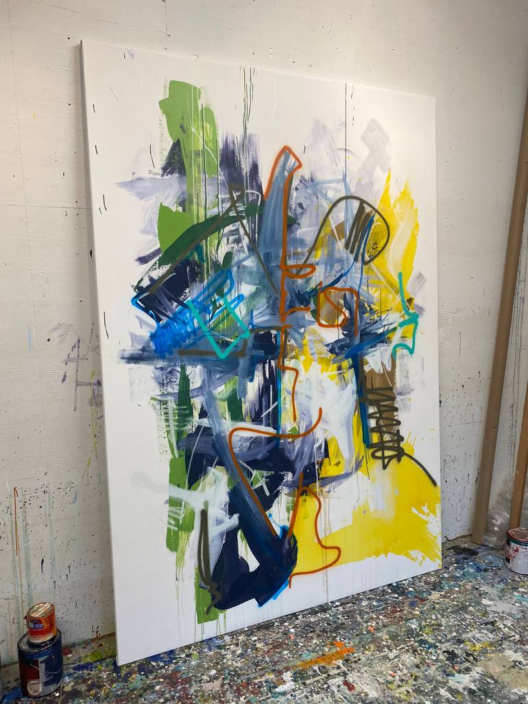 Original Abstract Expressionism Abstract Painting by Seb Sweatman