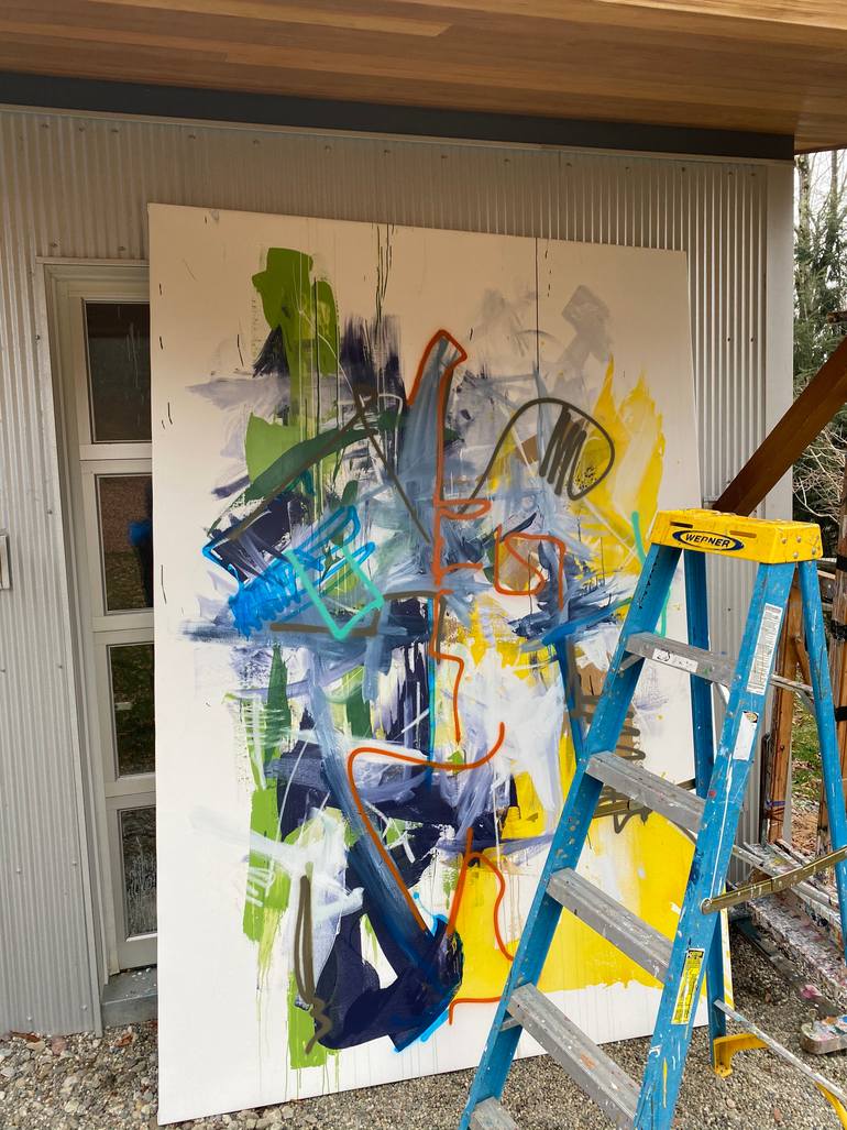 Original Abstract Expressionism Abstract Painting by Seb Sweatman