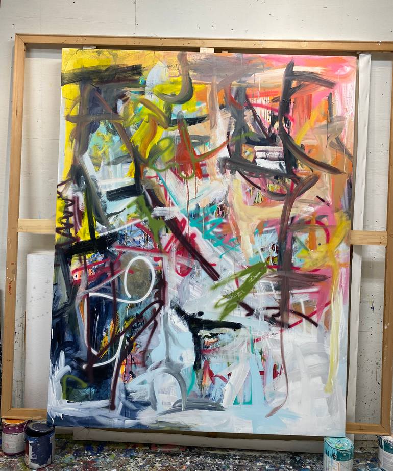 Original Abstract Expressionism Abstract Painting by Seb Sweatman