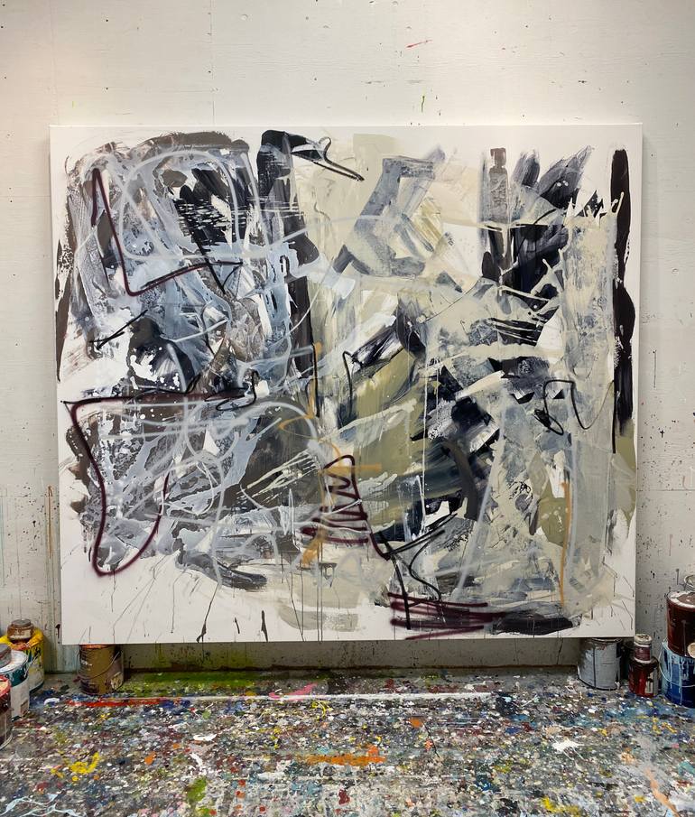 Original Abstract Expressionism Abstract Painting by Seb Sweatman