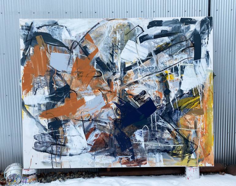 Original Abstract Expressionism Abstract Painting by Seb Sweatman