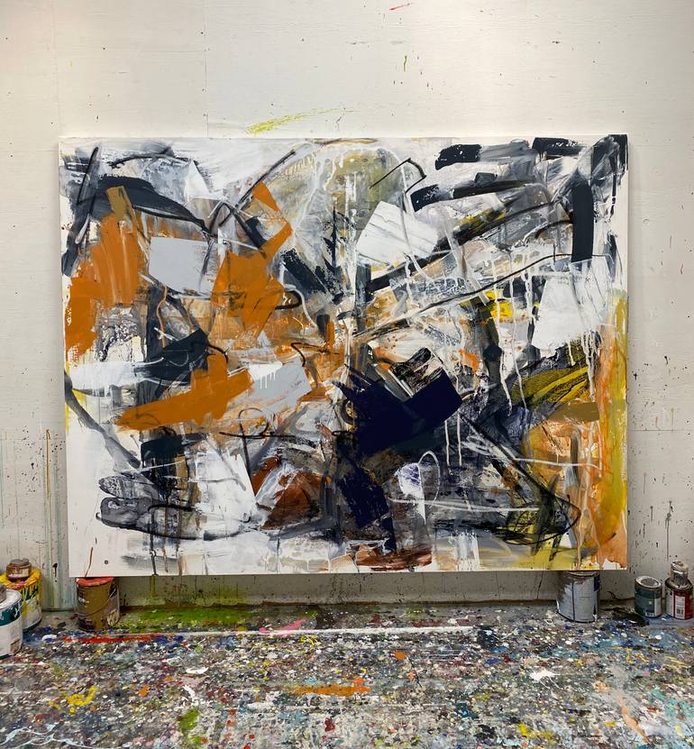 Original Abstract Expressionism Abstract Painting by Seb Sweatman