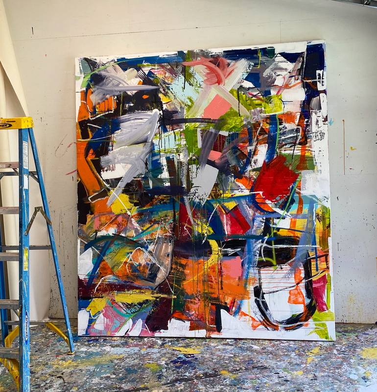 Original Abstract Expressionism Abstract Painting by Seb Sweatman