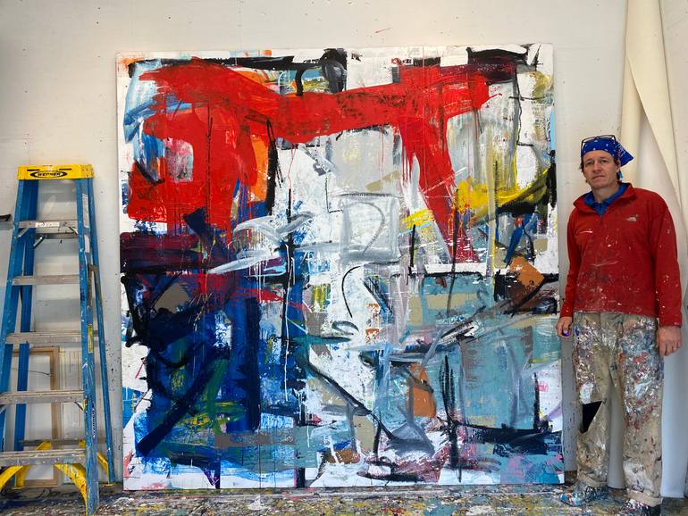 Original Abstract Expressionism Abstract Painting by Seb Sweatman