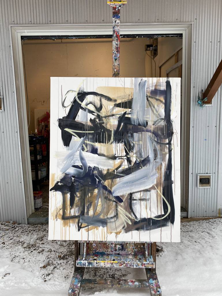 Original Abstract Expressionism Abstract Painting by Seb Sweatman