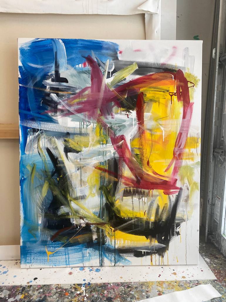 Original Abstract Expressionism Abstract Painting by Seb Sweatman