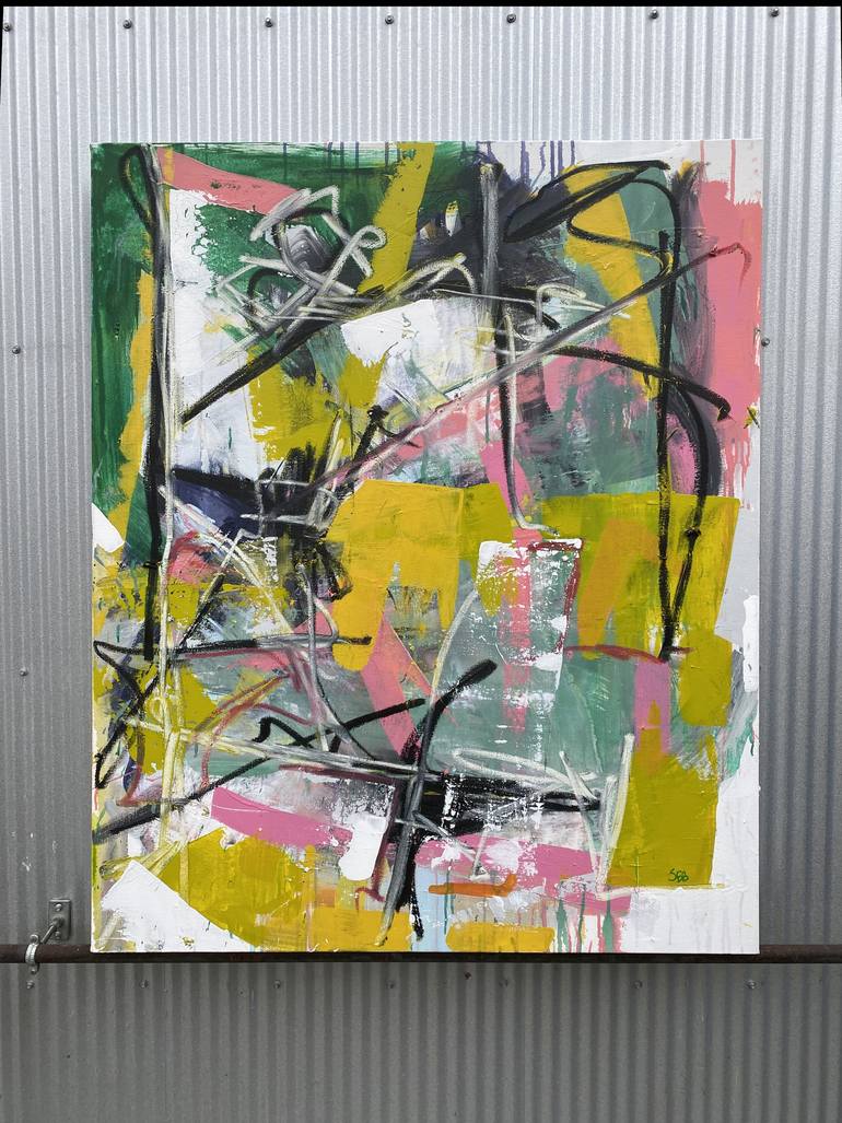 Original Abstract Expressionism Abstract Painting by Seb Sweatman