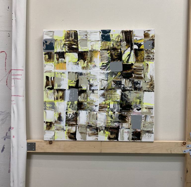 Greys Grid Painting by Seb Sweatman | Saatchi Art