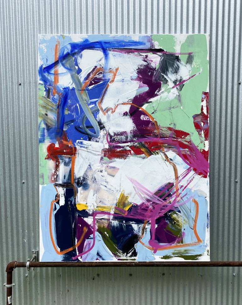 Original Abstract Expressionism Abstract Painting by Seb Sweatman