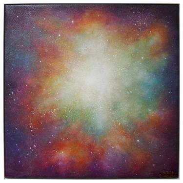 Original Abstract Expressionism Outer Space Paintings by Veronica Gudmundson