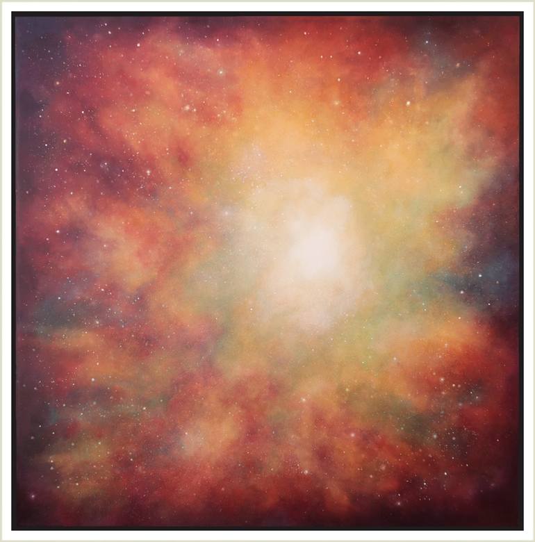 Original Abstract Outer Space Painting by Veronica Gudmundson