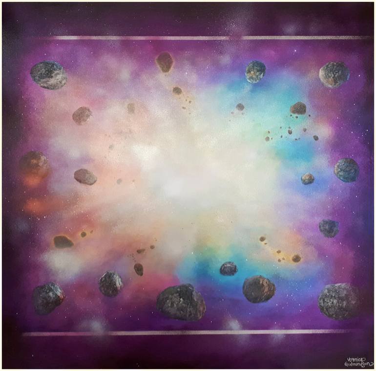 Original Outer Space Painting by Veronica Gudmundson