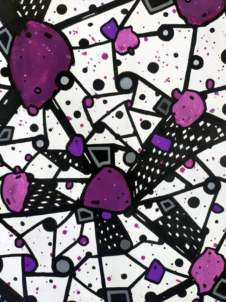 Original Abstract Expressionism Abstract Painting by Riccardo Capparella Aka Ticco